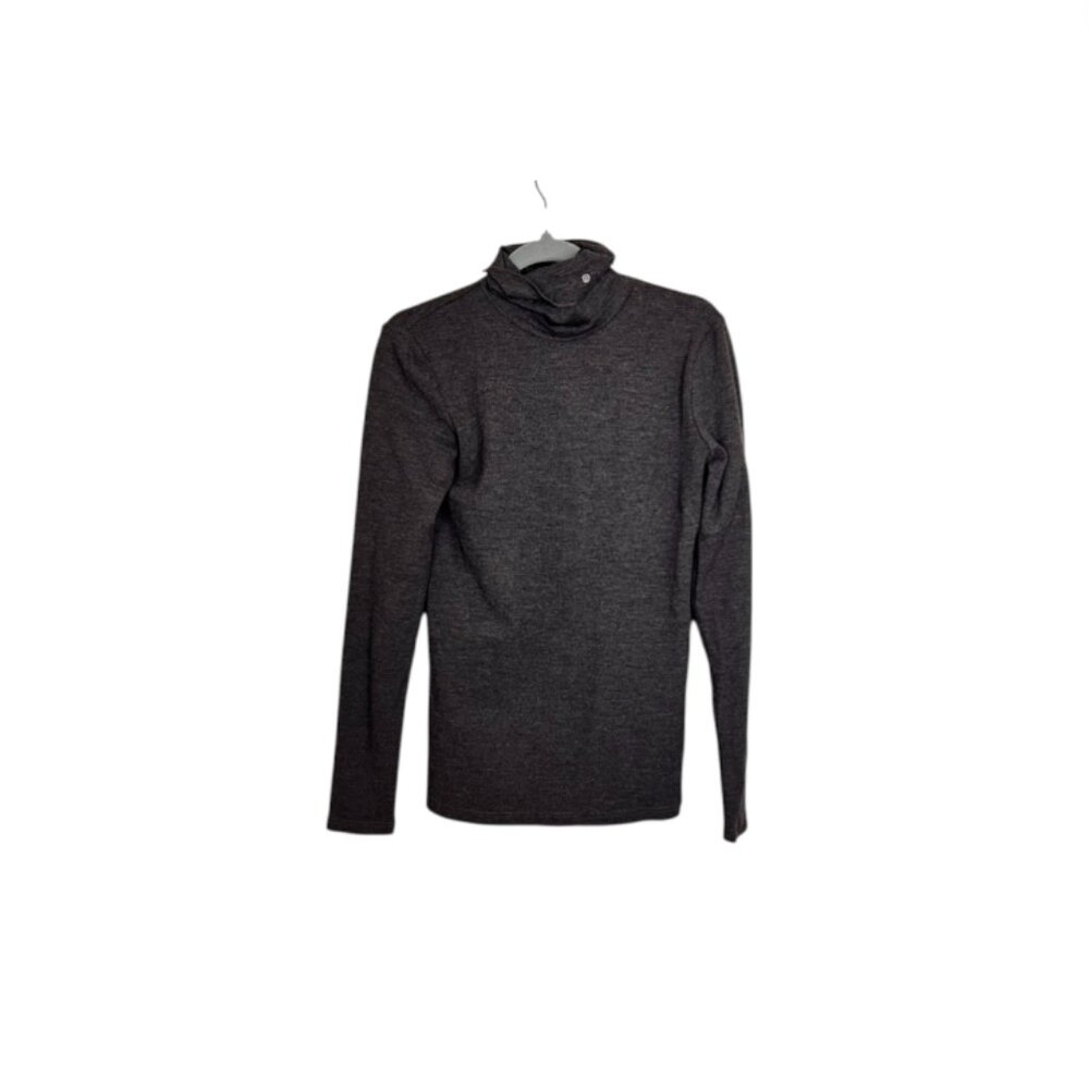 We Norwegians 100% Merino Wool Turtleneck Sweater gray size large